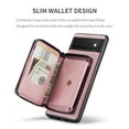 thumbnail image 7 of Allytech Case for Google Pixel 6 Cover PU Leather Zipper Wallet Case, Detachable Magnetic Back Card Holder Slim Folio Stand Shockproof Business Style Case for Google Pixel 6 2021( 6.4" 2021), Pink, 7 of 7
