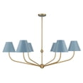 thumbnail image 4 of XAV-B9319-VG-BL Crystorama Lighting Xavier - 6 Light Chandelier-16.5 Inch Tall and 48 Inch Wide-Vibrant Gold/Blue Finish, 4 of 7