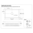 thumbnail image 4 of Gourmetier GKFA301810CD Arcticstone 30" Solid Surface White Stone Apron-Front Single Bowl Farmhouse Kitchen Sink with Strainer, Matte White, 4 of 7