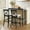 Gray, variant on Harper & Bright Designs Bar Counter Height Dining Table Set with 2 Chairs, Wood Rectangular Breakfast Nook for Small Places, Cherry