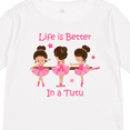 thumbnail image 4 of Inktastic Life's Better in a Tutu Ks Girls Long Sleeve Toddler T-Shirt, 4 of 5