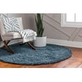 thumbnail image 4 of Unique Loom 3153323 10 x 10 ft. Davos Shag Round Rug, Marine Blue, 4 of 4