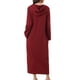thumbnail image 3 of INSPIRE CHIC Bata de Noche con Cremallera para Mujeres, Larga, con Capucha, Sudadera de Manga Larga, Ropa de Casa con Bolsillos, XL Rojo, 3 of 6