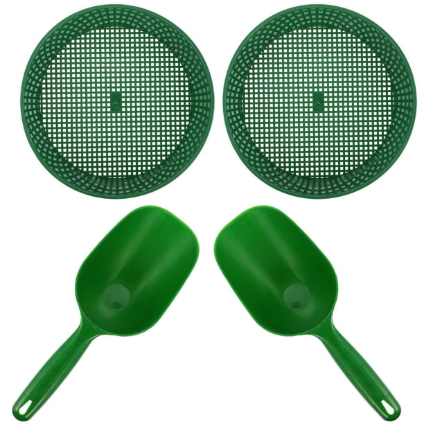 Etereauty 1 Set of Garden Sieve Portable Sifter for Compost Soil Plastic Garden Soil Shovels