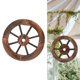 thumbnail image 5 of Rueda de decorativa, carro de manualidades, ruedas , retro, montaje en pared, anticorrosión, a prueba de para perfecl Rueda de madera decorativa, 5 of 8