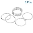 thumbnail image 3 of Uxcell 8pcs Spring O Ring Clip, Metal Spring Clasp Key Ring, 60mm Snap Buckle Accessories for DIY Crafts, Silver, 3 of 7