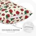 thumbnail image 3 of Xecao Rose Flowers for Decorative Throw Pillow Case for Couch,Sofa or Bed Set,Pillow Cover for Sofa Home Decor Ideal Gift-16"x24", 3 of 6
