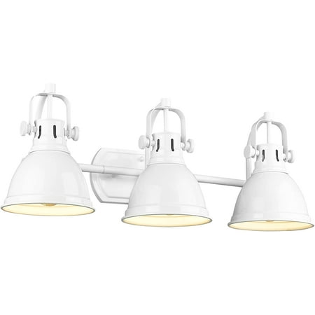 

Modern Vanity Lights for Bathroom 24.5 Inch Bath Wall Lamp Lighting with Metal Shade White Finish 4054S WH