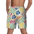 thumbnail image 2 of Lsque Mens Swim Trunks Cartoon Flowers Pattern - Bathing Suit Compression Liner - Beach Swim Shorts Swimwear - (S-3XL) - Stretch Quick Dry -Small, 2 of 9