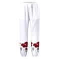 thumbnail image 4 of Pantalones de verano para mujer, informales, cómodos, con bolsillo suelto, con estampado floral Pompotops  ulkah939826, 4 of 4