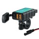 thumbnail image 1 of Cargador De Coche De 12-24V Con Voltímetro Digital Enchufe De Cargador De Vehículo Usb Dual Ip66 Adaptador De Carga De Coche Impermeable Para Barco Motocicleta Suv Scienceny VI009159-02, 1 of 7