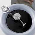 thumbnail image 7 of unbranded  Decorative Bag Pendant Bling Backpack Key Fob Wine Charm Keychain Keychains Lovers Miss Silver, 7 of 7