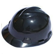 MSA Jumbo Large Size V-Gard hard hats with ratchet suspensions, Black