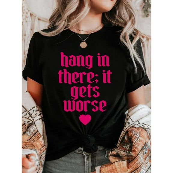 Women Humor Tee Black S-5XL Made from 100% premium cotton for ultimate softness and breathability