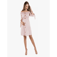 thumbnail image 1 of Vestido Maternidad Juvenil Rayón Fresco Vestido Embarazo Moderno Casual Verano Off Shoulder Color Rosa, 1 of 3