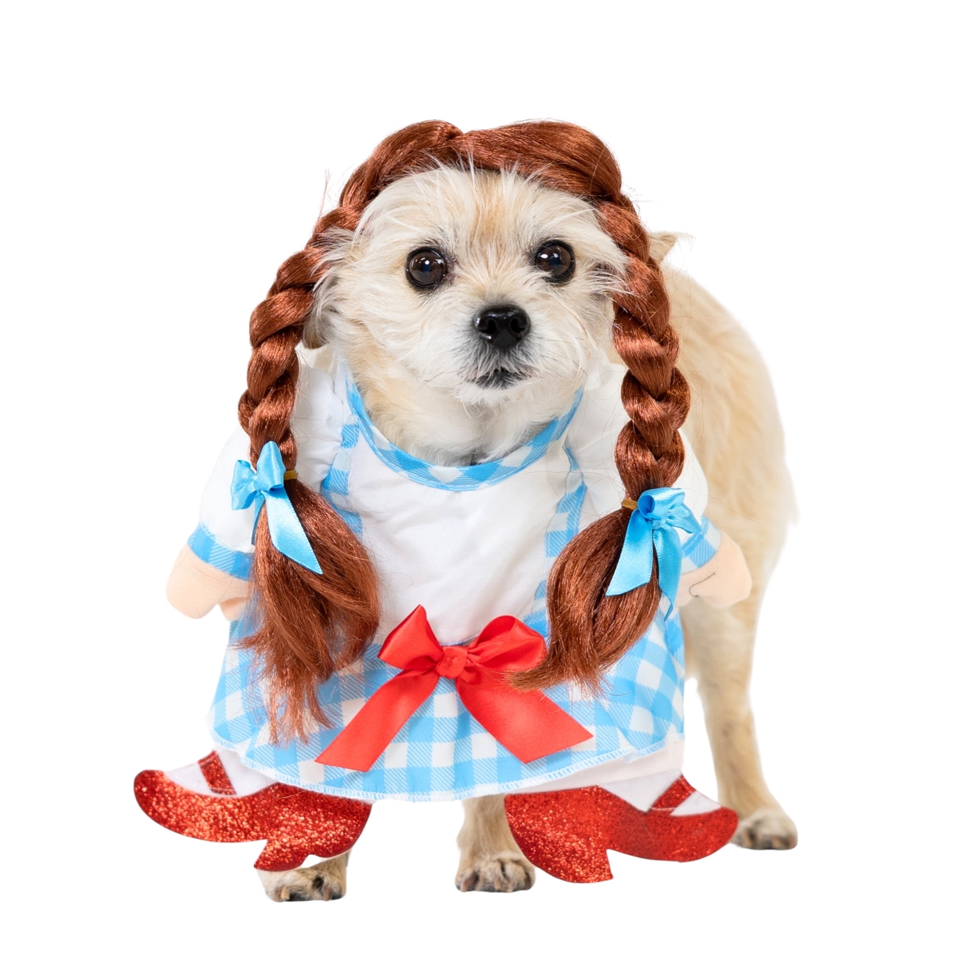 Vibrant Life Halloween Gingham Girl Costume for Dogs and Cats, Blue and White, Extra Small