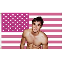 Jacob/Elordi Flag Funny Flag for Wall Hanging poster flag, Jacob/Elordi 3x5Ft Flag,Funny Flag Decorations,Flag for Room, Dorm, Outdoor, Parties,Gift, Pink