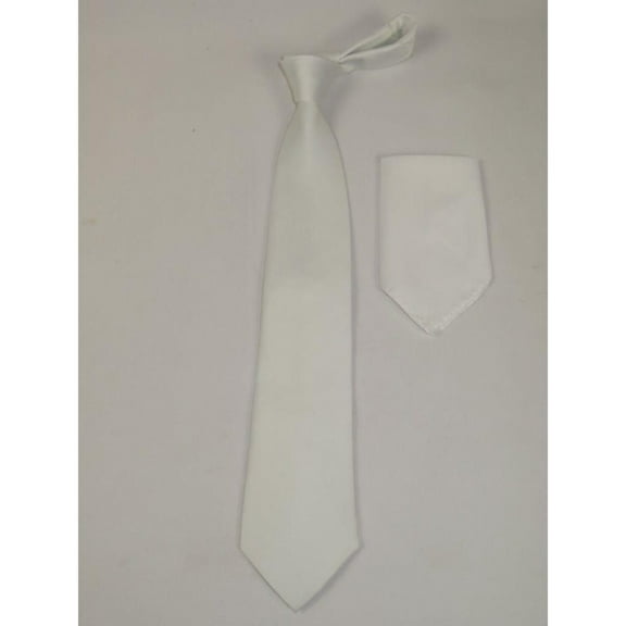 Men's Tie and Hankie Set by J.Valintin Collection #Pro3 Solid White