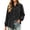 27# Black, variant on Fleece Button Down Shirt for Women V-Neck Long Puff Sleeve Collared Shacket with Chest Pocket Loose Casual Fall Jacket S Gray