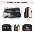 thumbnail image 5 of Naloa Red Black Ink Style Bald Eagle Leather Makeup Bag for Purse Travel, Portable Small Cosmetic Organizer for Women and Girls, Make up Bag with Zipper, 5 of 8