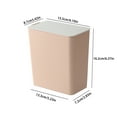 thumbnail image 3 of Xecvkr Desktop Trash Can with Lid Small Push Top Garbage Bin for Office Dresser Countertop 13.3x7.2x16.2cm, 3 of 5