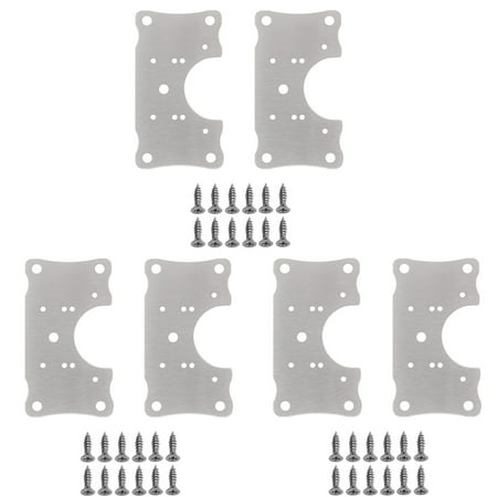 

6Pcs Hinge Repair Plate Brackets Cabinet Hinge Repair Plate Kit with Hole and Screw for Protection Wood Kitchen Cupbo