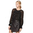 thumbnail image 2 of Joie Womens Metallic Pullover Blouse, Black, Small, 2 of 4