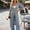 Gray, variant on Women's Maxi Cardigan Button Down V Neck Casual Extra Long Open Front Floor Length Lightweight Duster Cardigans