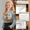 thumbnail image 6 of DISNIMO Girls Fall Crop Tops Highland Cattle Butterfly Printed Long Sleeve Cropped Sweatshirts Fashion Crew Neck Pullover Sweatshirt for Teens Youth, 6 of 7