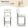 thumbnail image 3 of Gymax Set of 4 Counter Height Bar Stools 26'' Counter Stools w/ Metal Frame & Footrest White & Black, 3 of 10
