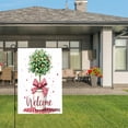 thumbnail image 3 of Amhnf Welcome Christmas Tree With Red Bow Garden Flag For Home Outdoor Garden Yard Decor 12x18 inch, 3 of 5
