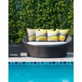 thumbnail image 2 of Waterproof Outdoor Throw Pillows with Inserts 18"x18" Set of 2, Yellow Gray Soft Decorative Pillowcases for Couch Bedroom, Contemporary Abstract Oil Painted Art Pillow Covers for Sofa Living Room, 2 of 8