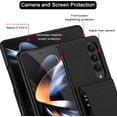 thumbnail image 2 of Compatible Samsung Galaxy Z Fold 4 Case with Kickstand Card Holder,Shockproof PU Leather +PC Leather Storage Wallet Credit Card Slot Cover Phone Case for Samsung Galaxy Z Fold 4 5G Case Black, 2 of 14