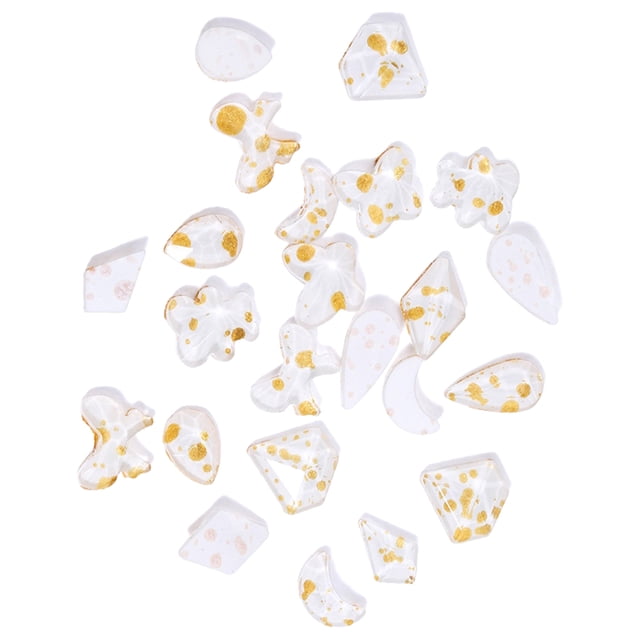 Qarigey Juego de 50 piezas de cristal, excelente brillo, puntas 3D, decoración de uñas, diamantes de imitación, artesanía DIY para Juegos de manicura rosa dorado