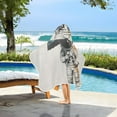 thumbnail image 3 of Yayeee Kids Hooded Towels Toddler Soft Absorbent Beach Bathing Wrap 50" x 23.5", White Astronaut, 3 of 5