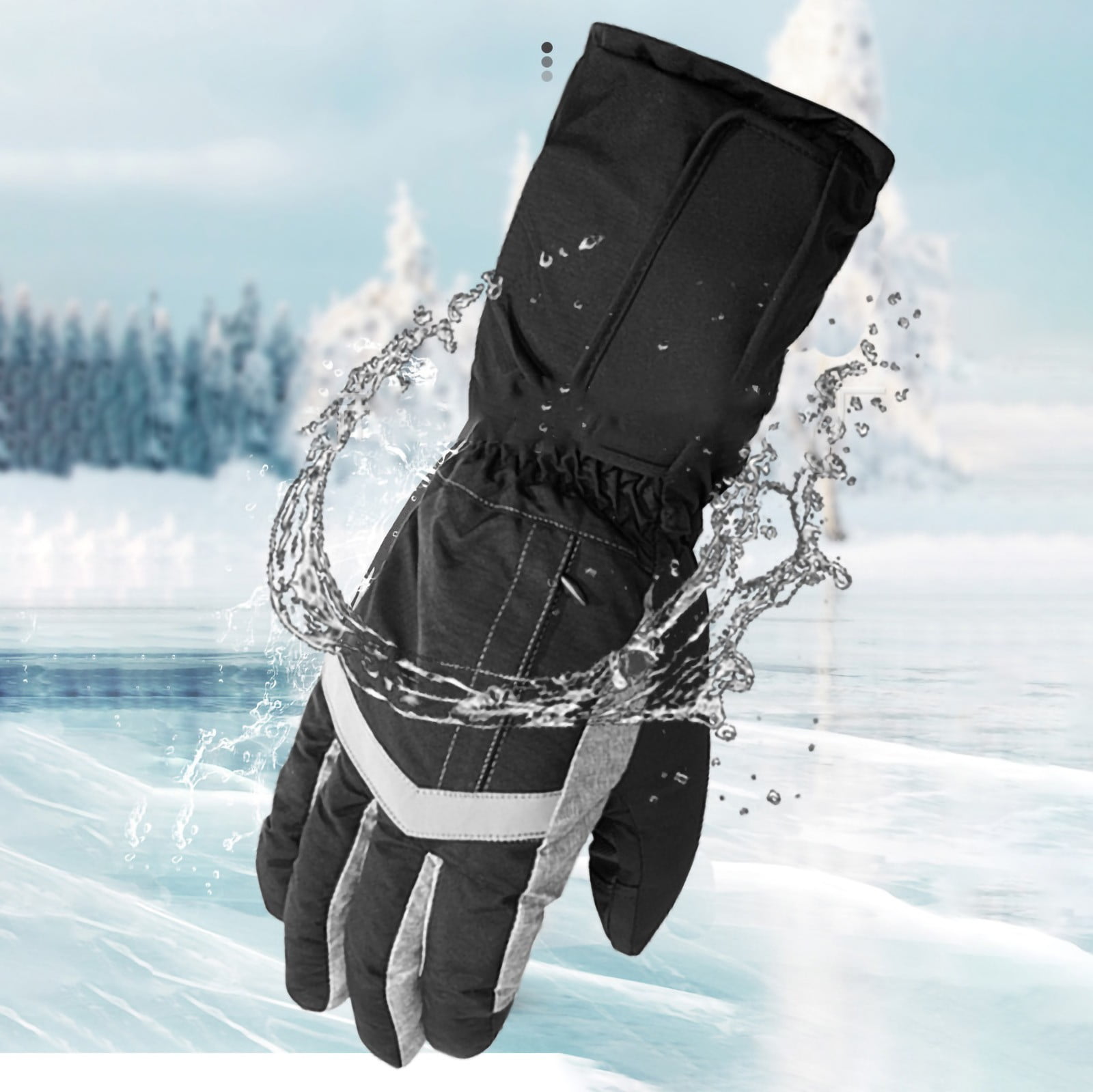ZUKMRJPC Heated Gloves for Men Windproof Waterproof Rechargeable Heated Gloves Winter for Outdoor Working Hiking Motorcycling Cycling Skiing