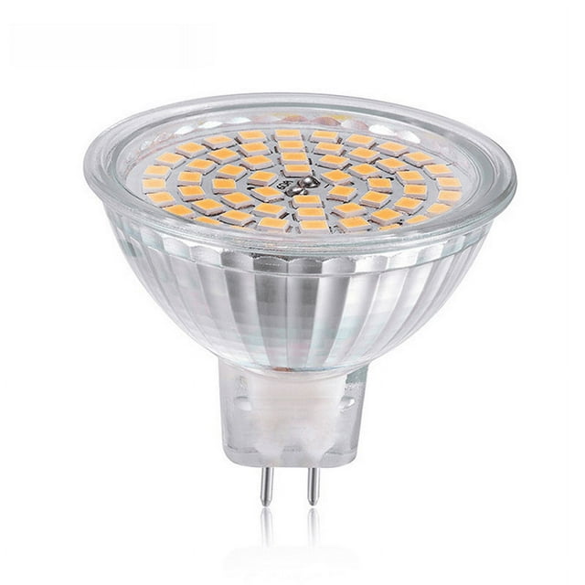 Lámpara de parche LED MR16 de 60 piezas, CA CC 12 V, lámpara de punto de cuentas, lámpara de cuarzo de vidrio, taza