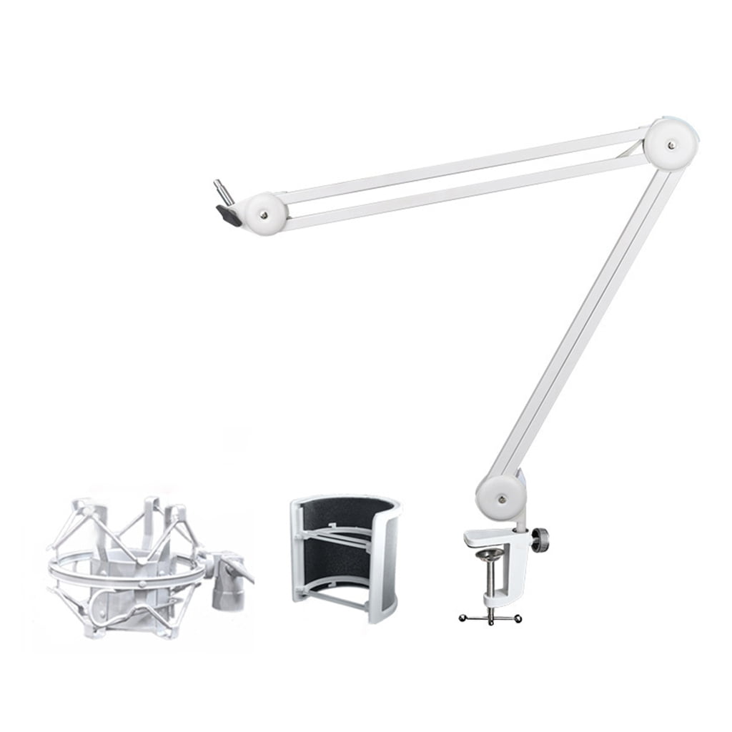 Foldable Mic Boom All Metal Microphone Arm Stand Holder with/without Shockproof Mount for Podcasters and Streamers