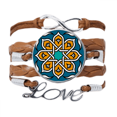 thumbnail image 1 of Morocco Style Flower Pattern Bracelet Love Chain Rope Ornament Wristband, 1 of 3