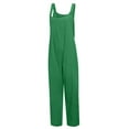 thumbnail image 6 of Fashion Plus Size Jumpsuits for Women with Sleeves Summer Casual Loose Baggy Pocket Jumpsuit Playsuit Trousers Overalls Cotton And Linen Jumpsuit, 6 of 8