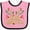 Pink and Black, variant on Inktastic Reindeer Christmas Boys or Girls Baby Bib