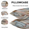 thumbnail image 5 of Throw Pillow Covers 16x16 Inch Set of 2, Brown Pink Vintage Waterproof Outdoor Pillow Covers, Retro Farmhouse Elegant Pastoral Decorative Cushion Pillowcases for Couch, Sofa, Bed, Garden, Patio, 5 of 9