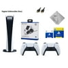 TEC Sony PlayStation_PS5 Gaming Console (Digital Edition) Bundle With Extra Controller, PowerA Twin Charging Station, PlayStation Plus 12-Month, PlayStation Store Gift Card(PSN $50)
