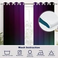 thumbnail image 2 of Purple Abstract Solid Color Blackout Curtains For Bedroom, Teal Blurry Purple Grommet Top Drapes Thermal Insulated Window Curtains 53"W x 96"L (Pack of 2), 2 of 5