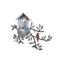 Decor Metal Art Metal Leaf Wall Decor Birds Outdoor Wall Art Wall Brown Wall Decor With Birdhouse New Practical