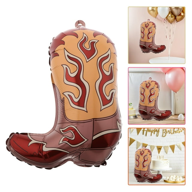 BESTYASH 6Ud Inflables De Botas De Vaquero Fiesta Occidental Multicolor