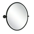 thumbnail image 2 of TEHOME Black Metal Framed Pivot Oval Bathroom Mirror Vanity Mirrors 23''x3 x26'', 2 of 6