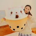 thumbnail image 1 of Creative Milk Tea Pillow Pig Dog Cat Plush Toy Bed Pillow Leisure Pillow Home Decoration Birthday Gift for Girls and ChildrenMilk tea cat50CM Deng Xun unisex, 1 of 2