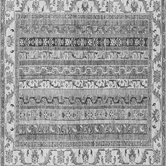 Ahgly Company Indoor Square Abstract Gray Modern Area Rugs, 6' Square