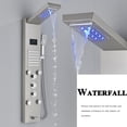 thumbnail image 3 of LED Shower Panel Column LED Hand Shower Waterfall Tower Massage Body Jets Bathroom Brushed Nickel, 3 of 11